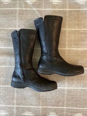 Teva Black Tall Leather Zip Boots